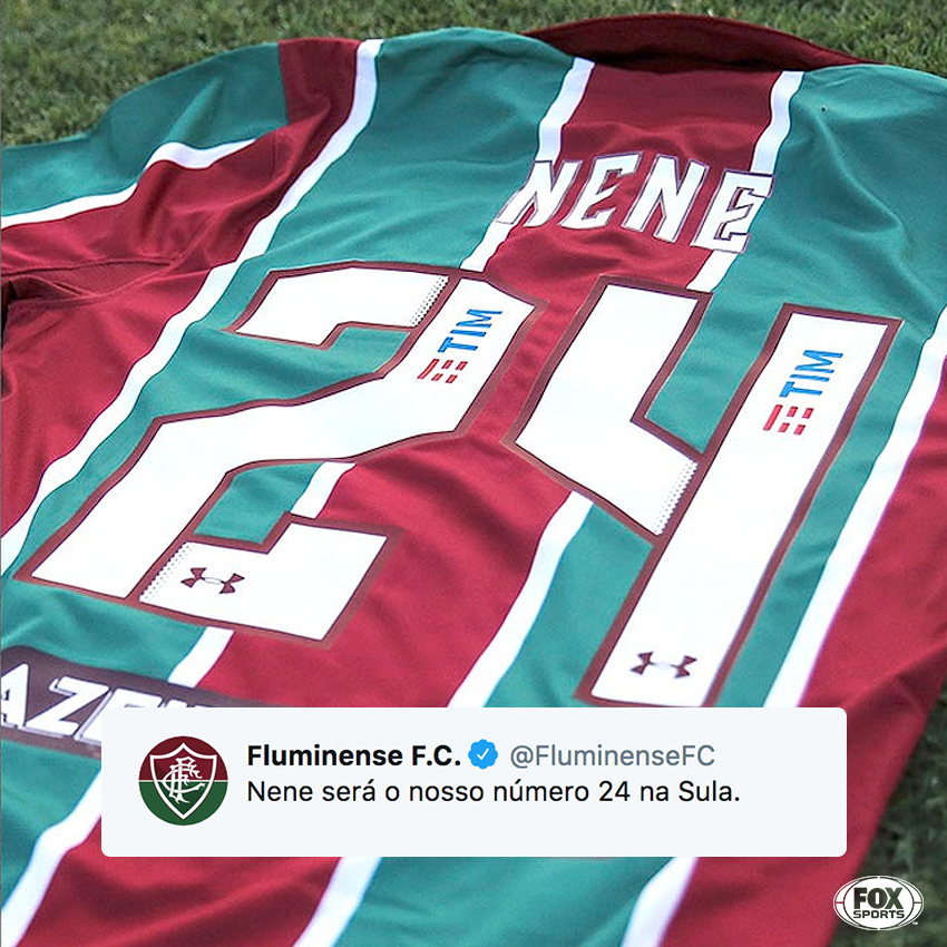 In Fluminense, Nenê, one of the most famous in the squad, will wear the number 24 jersey during the South American Cup.