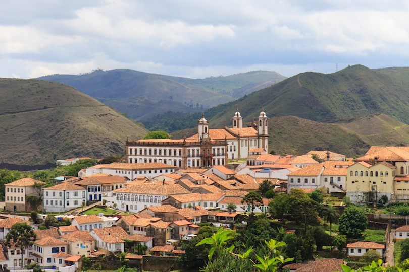 Panoramic view of Ouro Preto in Brazil