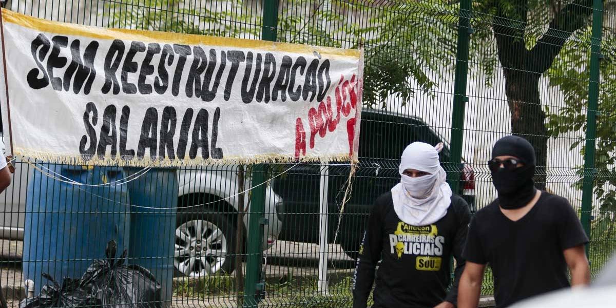 Legally, state police officers are prohibited from striking, which is why protests in this class are classified as rioting.