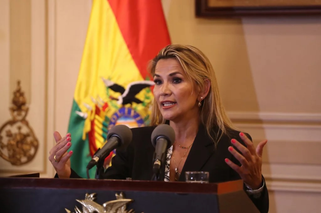 Bolivian interim President, Jeanine Áñez.
