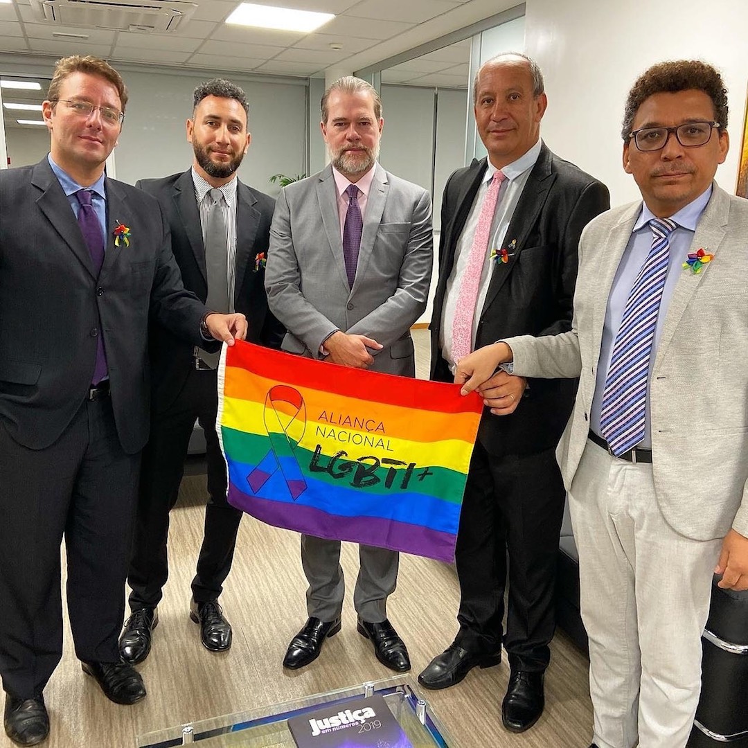 Brazil,Brazil's Supreme Court Chief Justice, Dias Toffoli, with members of the LGBTI+ Alliance