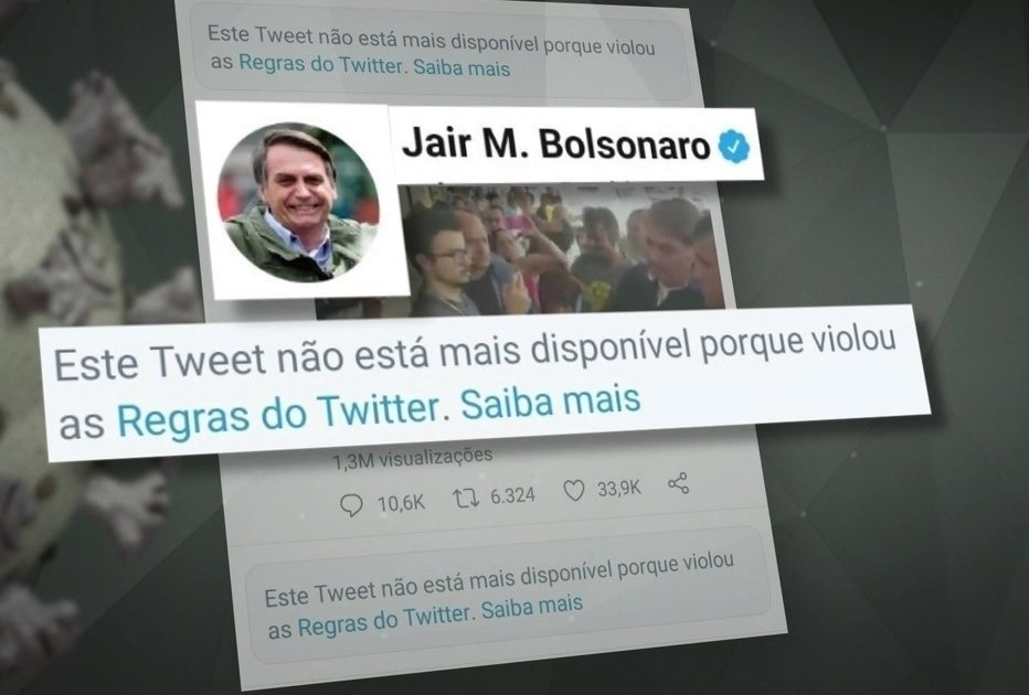 In place of the Sunday afternoon's posts, is the message: "Tweet is no longer available because it violated our Rules".