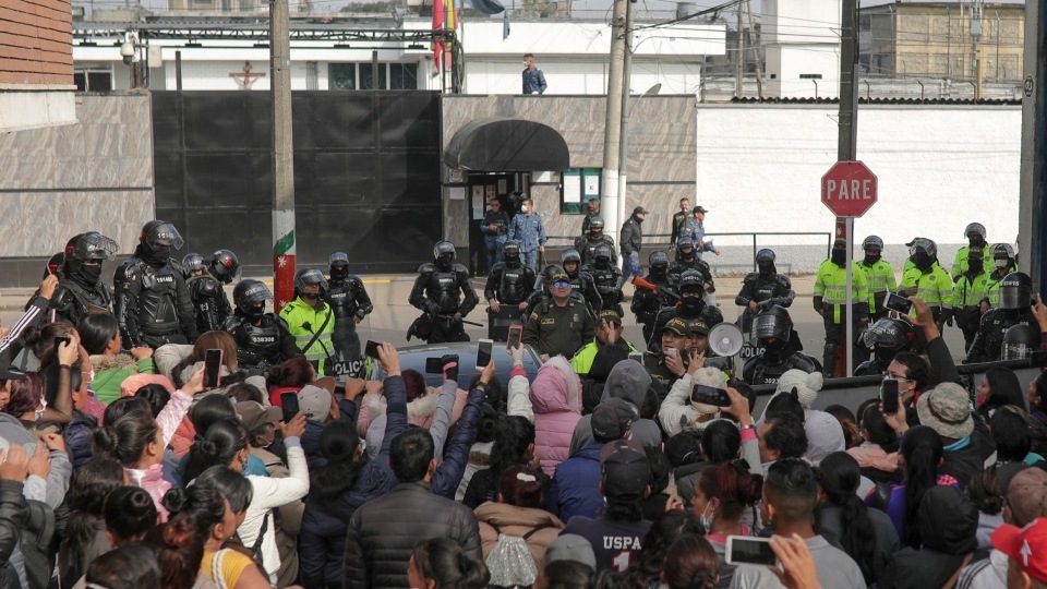 Family members and friends protested outside prisons in an effort to find out about the condition of their relatives.