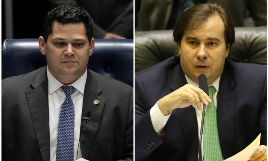 Davi Alcolumbre, President of the Senate and Congress (left) and Rodrigo Maia, President of the Chamber of Deputies (right).