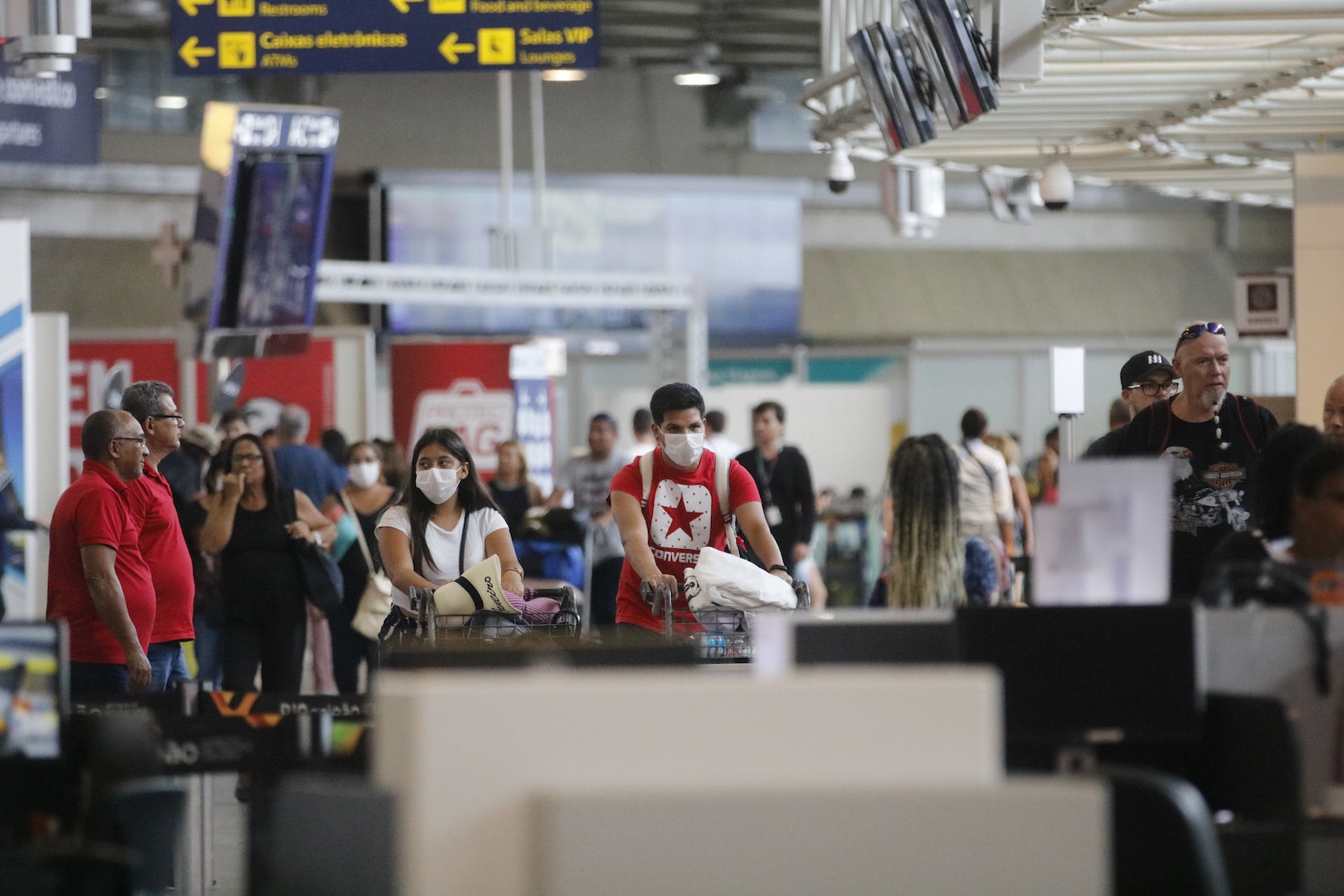 Brazil,There are reports of Brazilians spending days in foreign airports trying to return home.