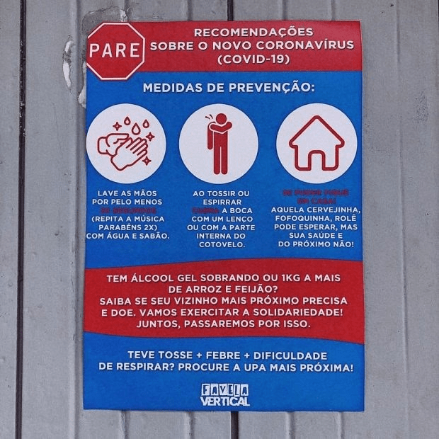 A plaque with prevention measures, designed and placed by Favela Vertical. Photo - Facebook.jpg (620x620)