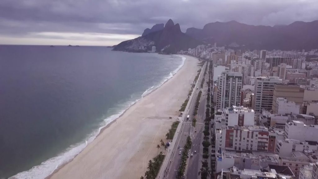 Brazil,Due to isolation measures announced by state government, Rio de Janeiro beaches have become nearly empty of tourists.
