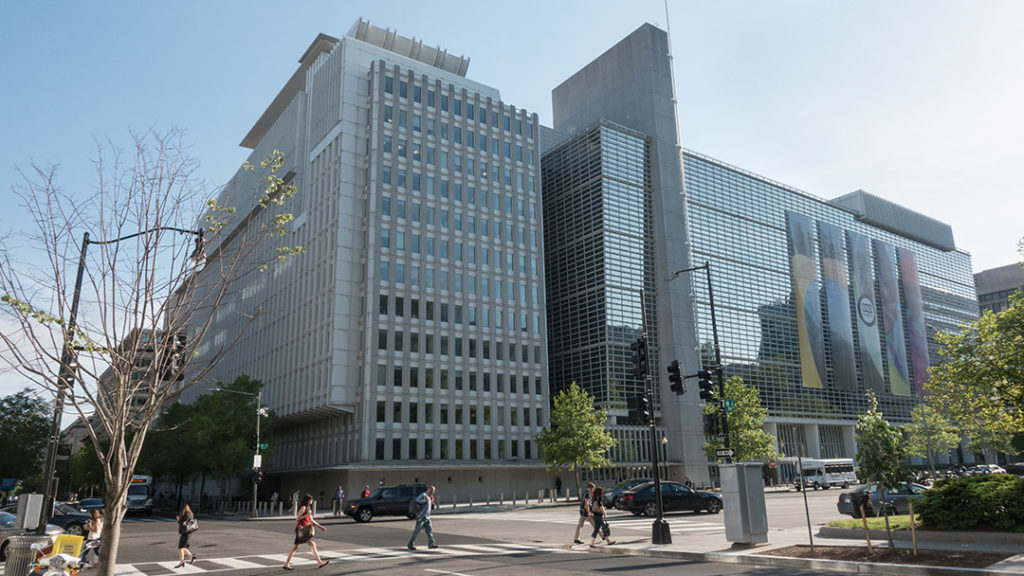 The World Bank headquarters in Washington D.C., United States.
