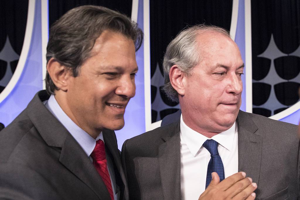 Fernando Haddad from the Workers' Party, PT (left) and Ciro Gomes from the Democratic Labor Party, PDT (right).