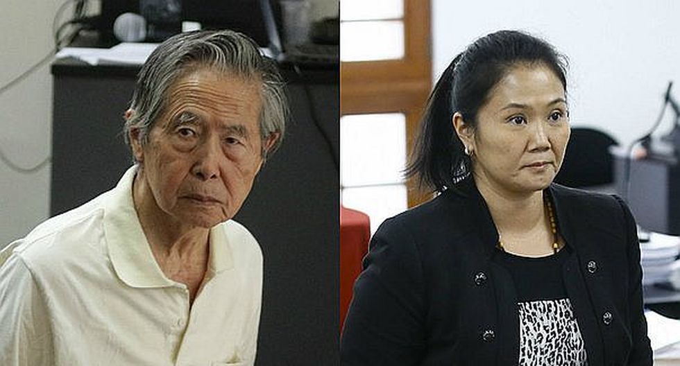 Former Peruvian President, Alberto Fujimori (left) and his daughter Keiko Fujimori (right).