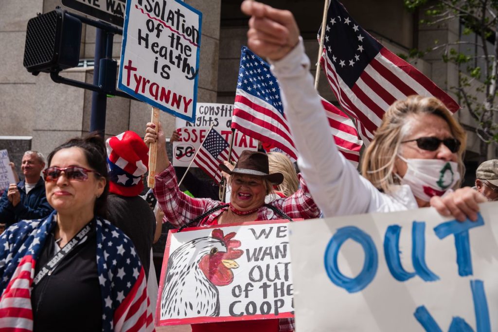 A number of protests in the states of Michigan and Washington gathered hundreds of demonstrators. But the most common ones are small.