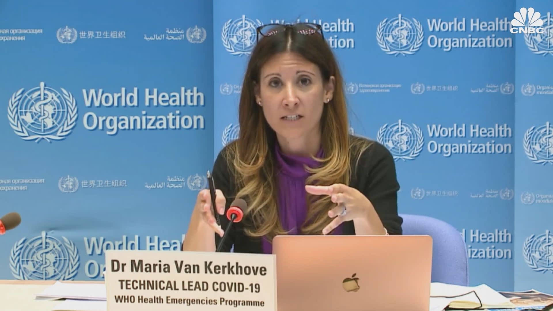 Maria Van Kerkhove, head of the emerging diseases and zoonosis unit at the World Health Organization.