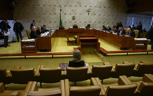 Ministros na reabertura dos trabalhos no STF
