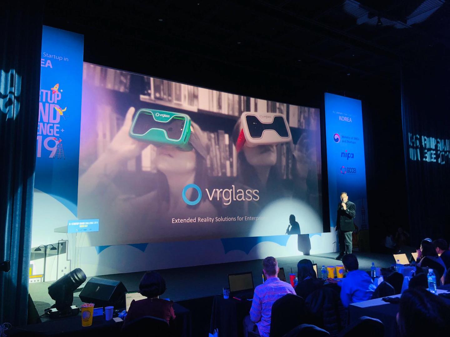 Brazil,VRGlass presents its product at the 2019 KSGC competition in Seoul.