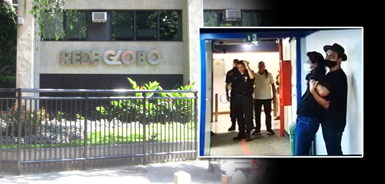 The man took reporter Marina Araújo hostage, who was near the scene.