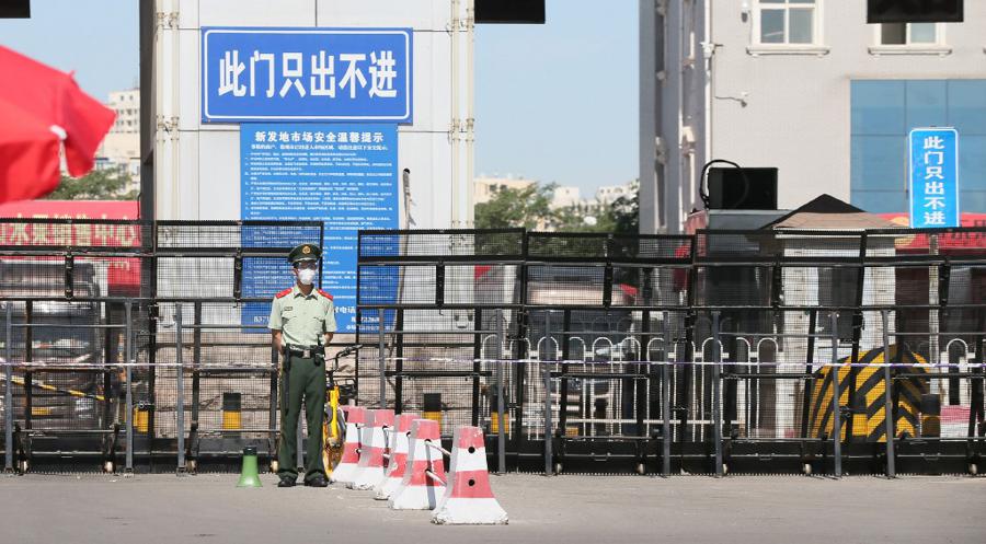 Xinfadi market shut due to the coronavirus outbreak.