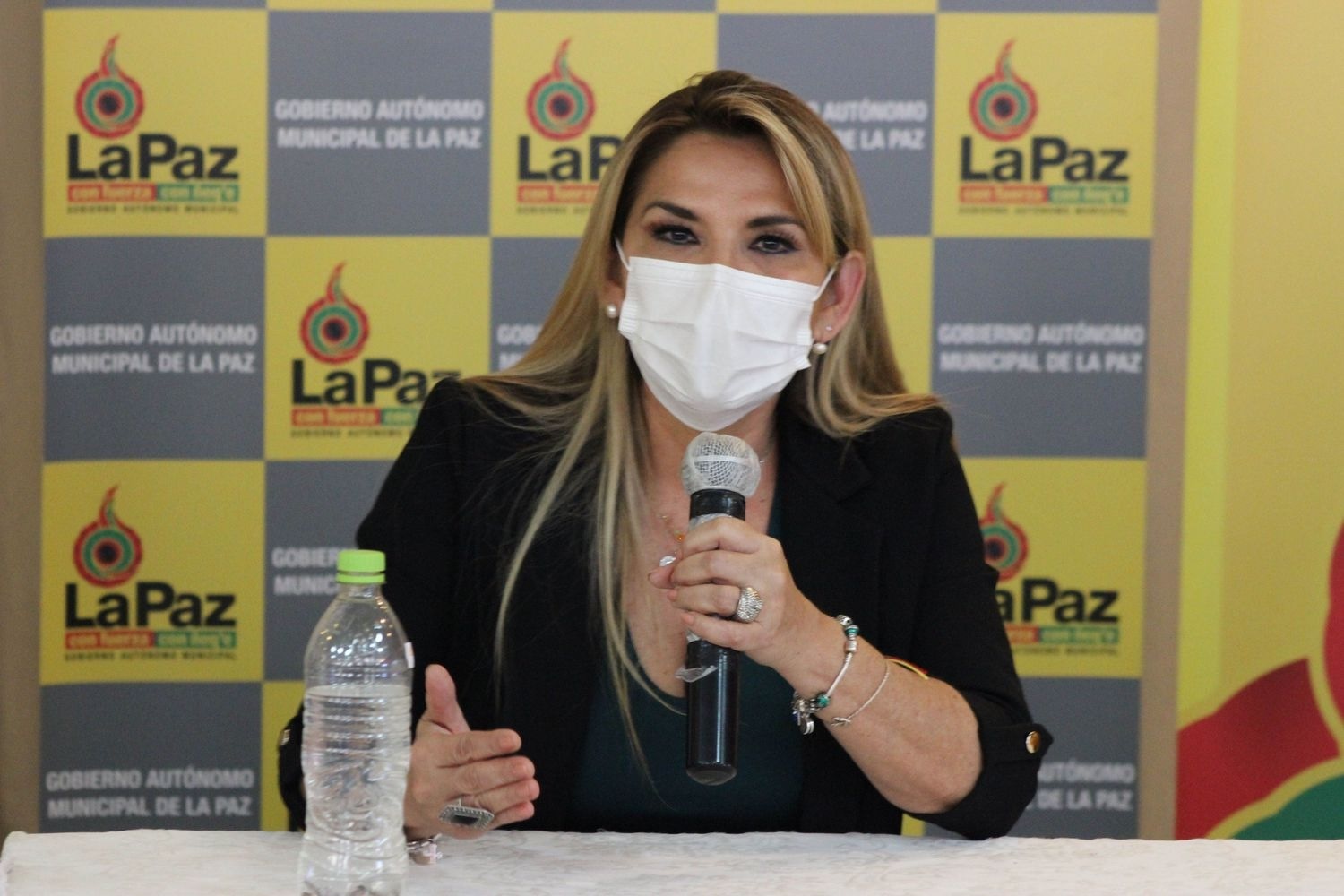 Bolivia's interim president, Jeanine Áñez.