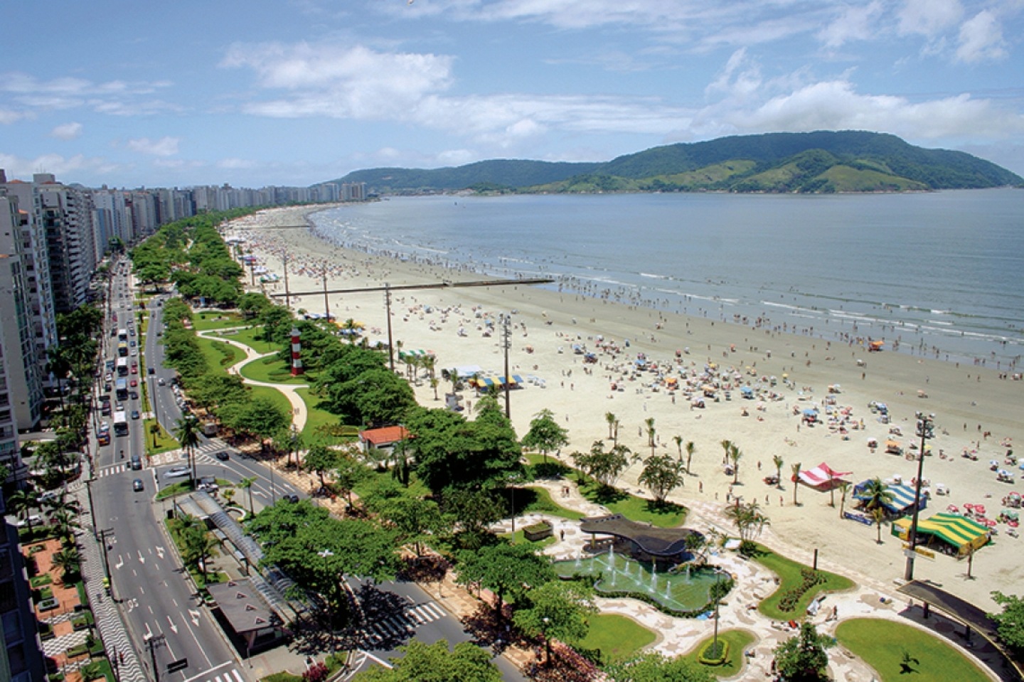 The beach of Santos in São Paulo State.