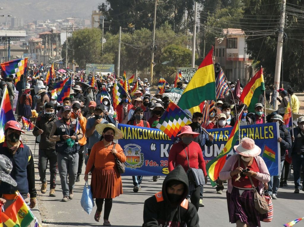 The rallies were organized by unions that are either sympathetic to or directly linked to the Movement Towards Socialism (MAS), the party of ex-president Evo Morales.