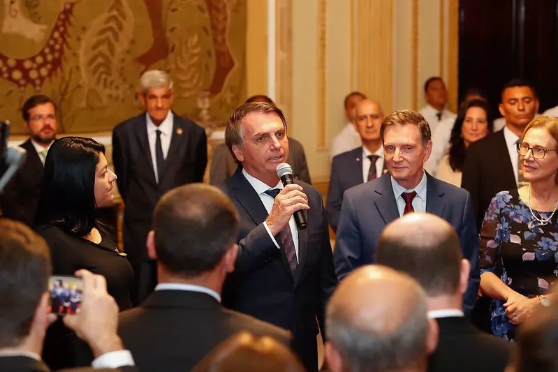 Brazilian President Jair Bolsonaro and Rio de Janeiro City Mayor Marcelo Crivella.