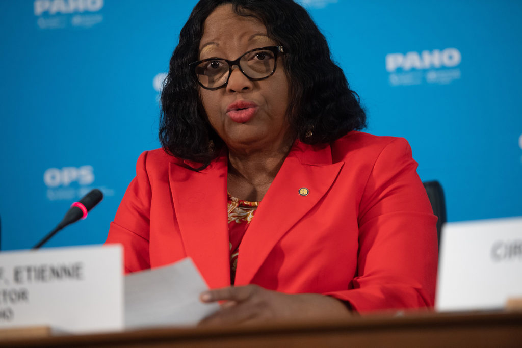 World Health Organization regional director Carissa Etienne.