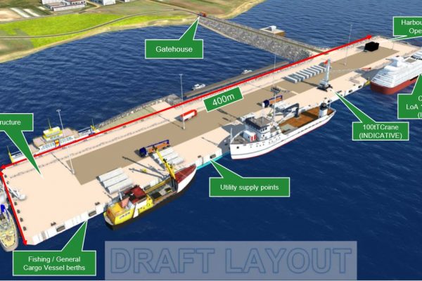 “Big benefits” and enhanced health and safety aspects were key messages at a public meeting held on Wednesday night about the planned new port for Stanley Harbour.