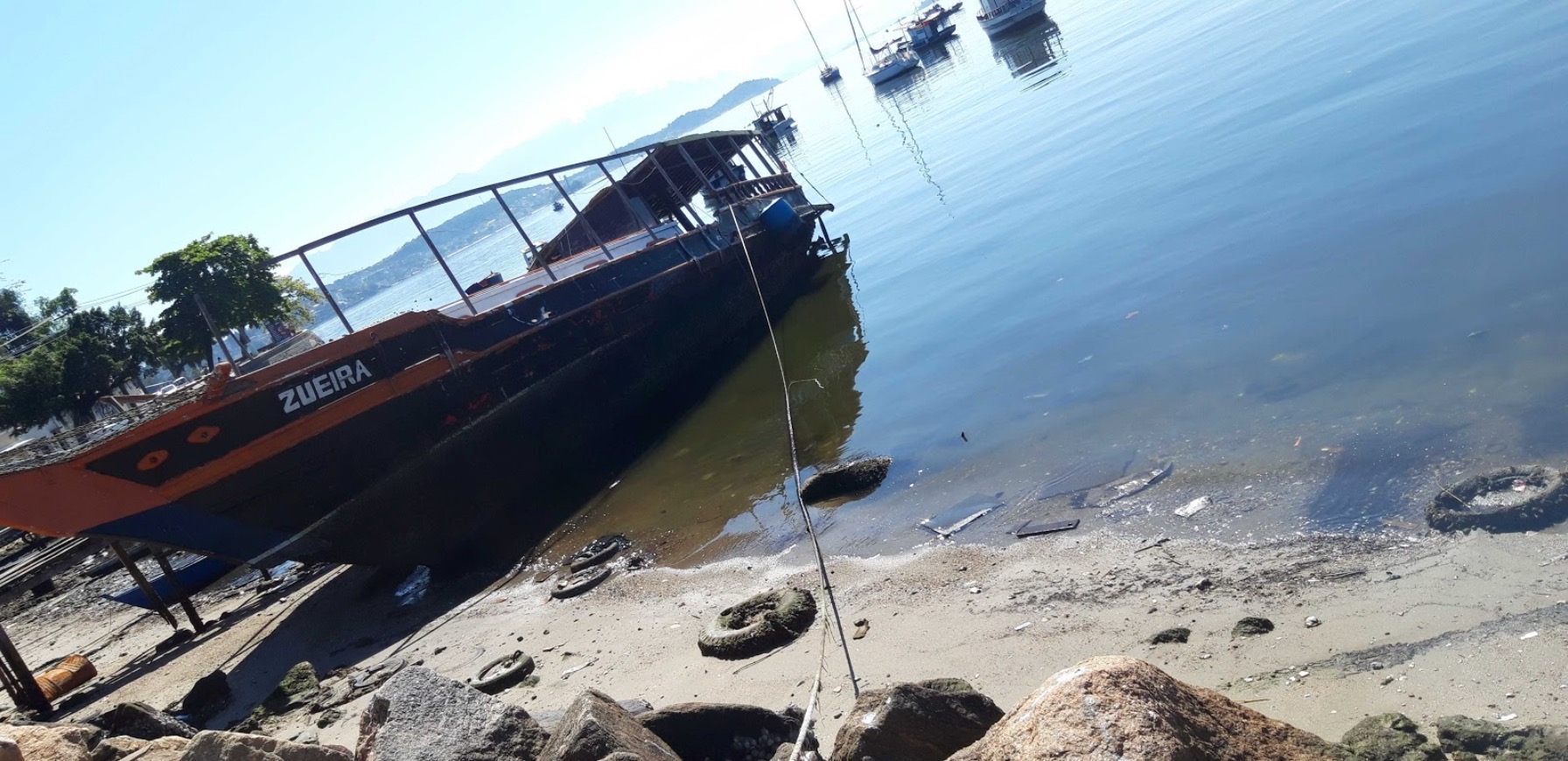 Rio’s polluted Guanabara Bay. Photo - Julio Cesar de Mendonça Santos Filho
