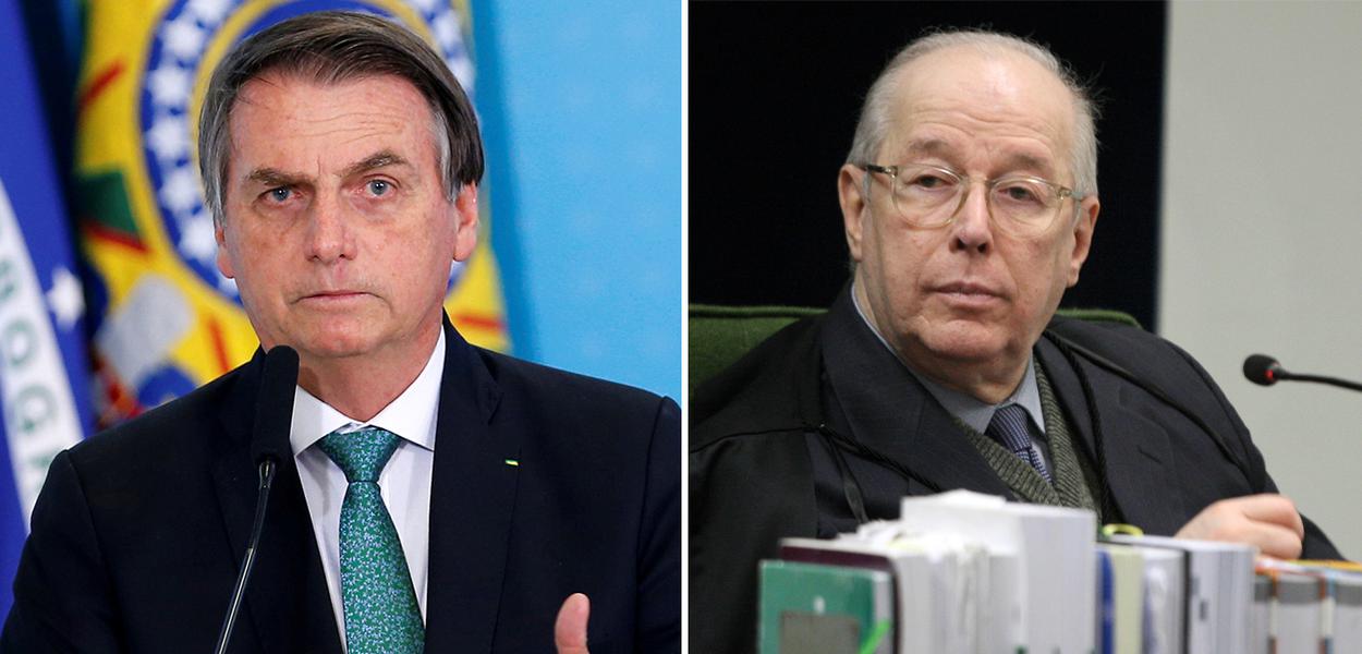 Brazilian President Jair Bolsonaro (left) and Federal Supreme Court Justice Celso de Mello (right).