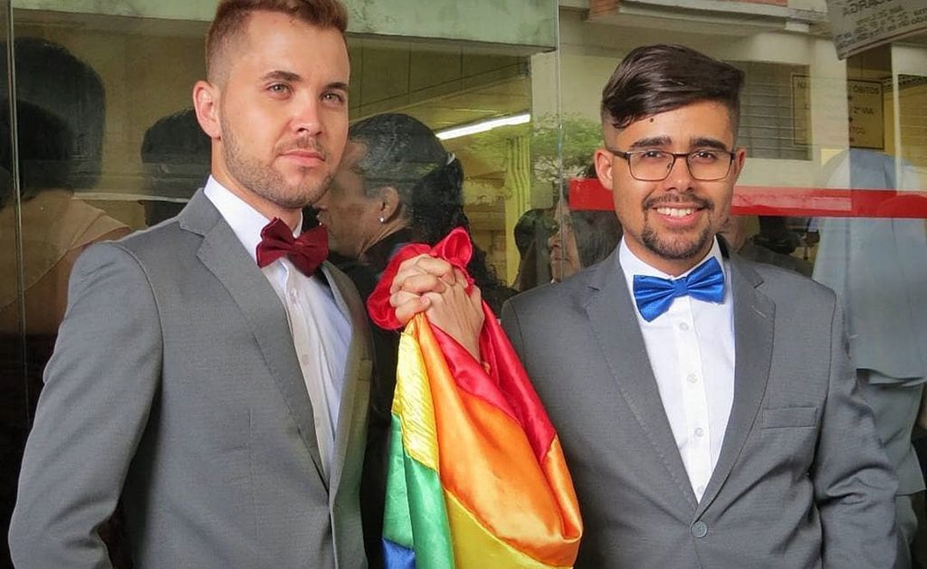 Pastor Gregory Rodrigues (right) and his husband Uebert Roque (left).