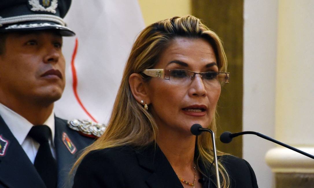 Bolivian interim President Jeanine Áñez.