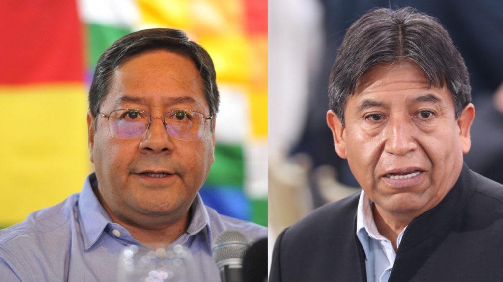 The two candidates of the Movement Towards Socialism (MAS) party, Luis Arce (left) and David Choquehuanc (right), are considered the favorites.