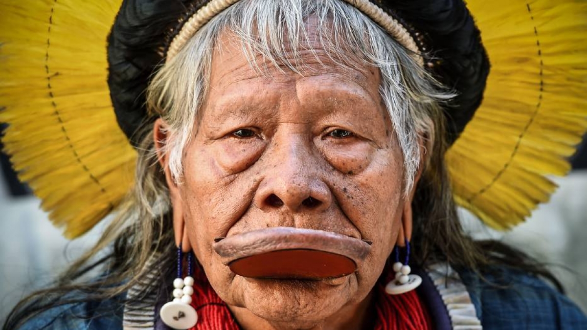 Chief Raoni Metukture is a recognized environmentalist and advocate of indigenous peoples' rights. He is the leader of the oldest Kayapó group, which lives in villages spread throughout the states of Mato Grosso and Pará.