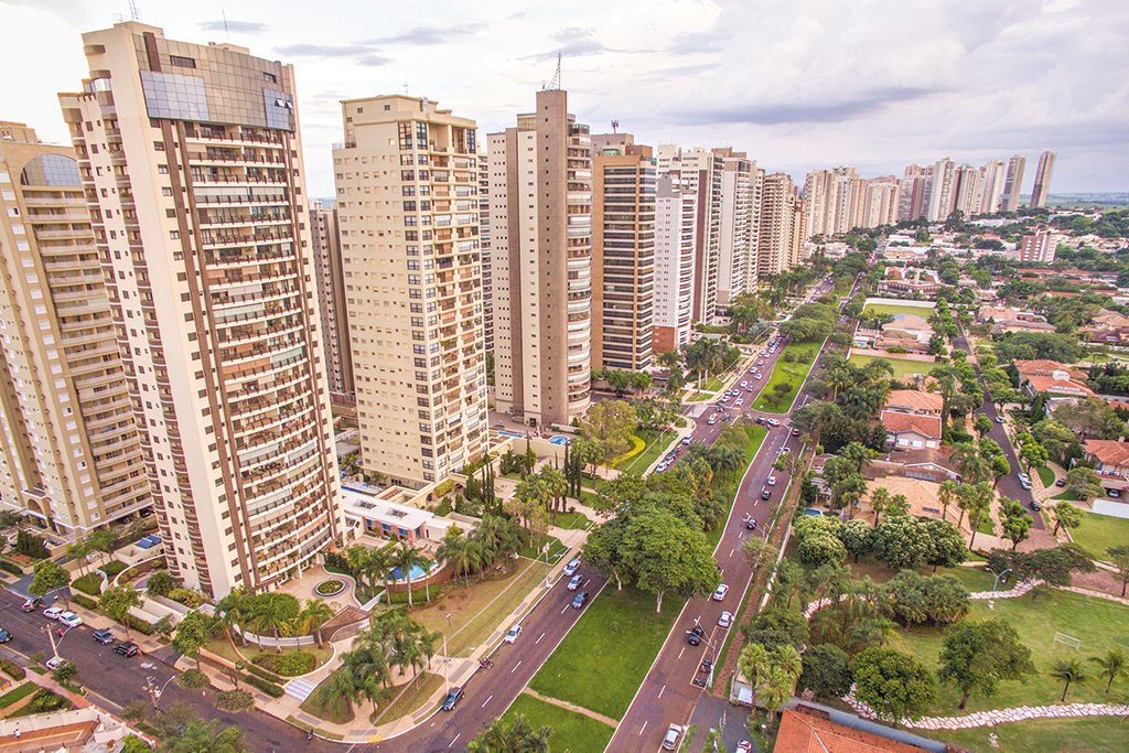 Aerial View Of City Buildings
