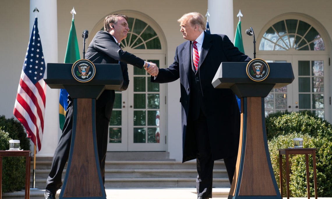 Brazilian President Jair Bolsonaro (left) and US President Donal Trump (right).