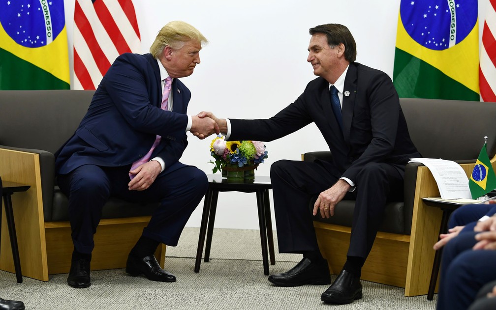 US President Donald Trump (left) and Brazilian President Jair Bolsonaro (right).