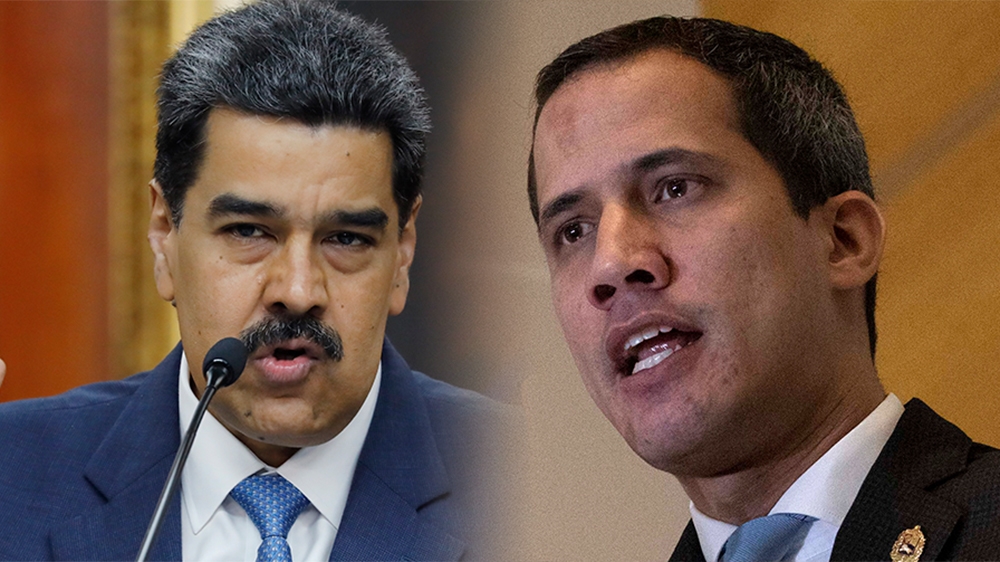 Venezuelan President Nicolás Maduro (left) and the self-proclaimed Venezuelan interim president Juan Guaidó (right).