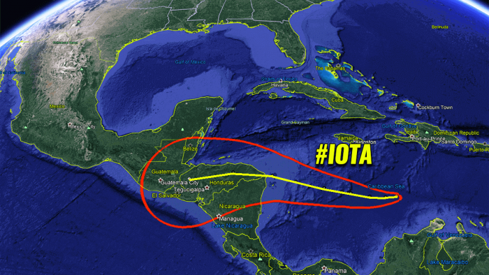 Iota Strengthens into 13th Hurricane of 2020; Approaches Central America