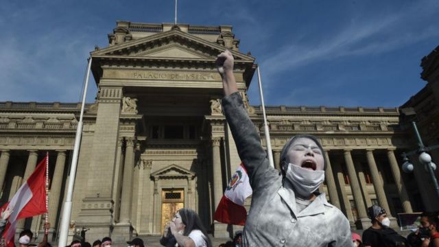 Peruvian interim President Manuel Merino came under growing pressure on Sunday, November 15gth, to resign after half his new cabinet stepped down following the deaths of two people in protests over the sudden ouster of his predecessor.