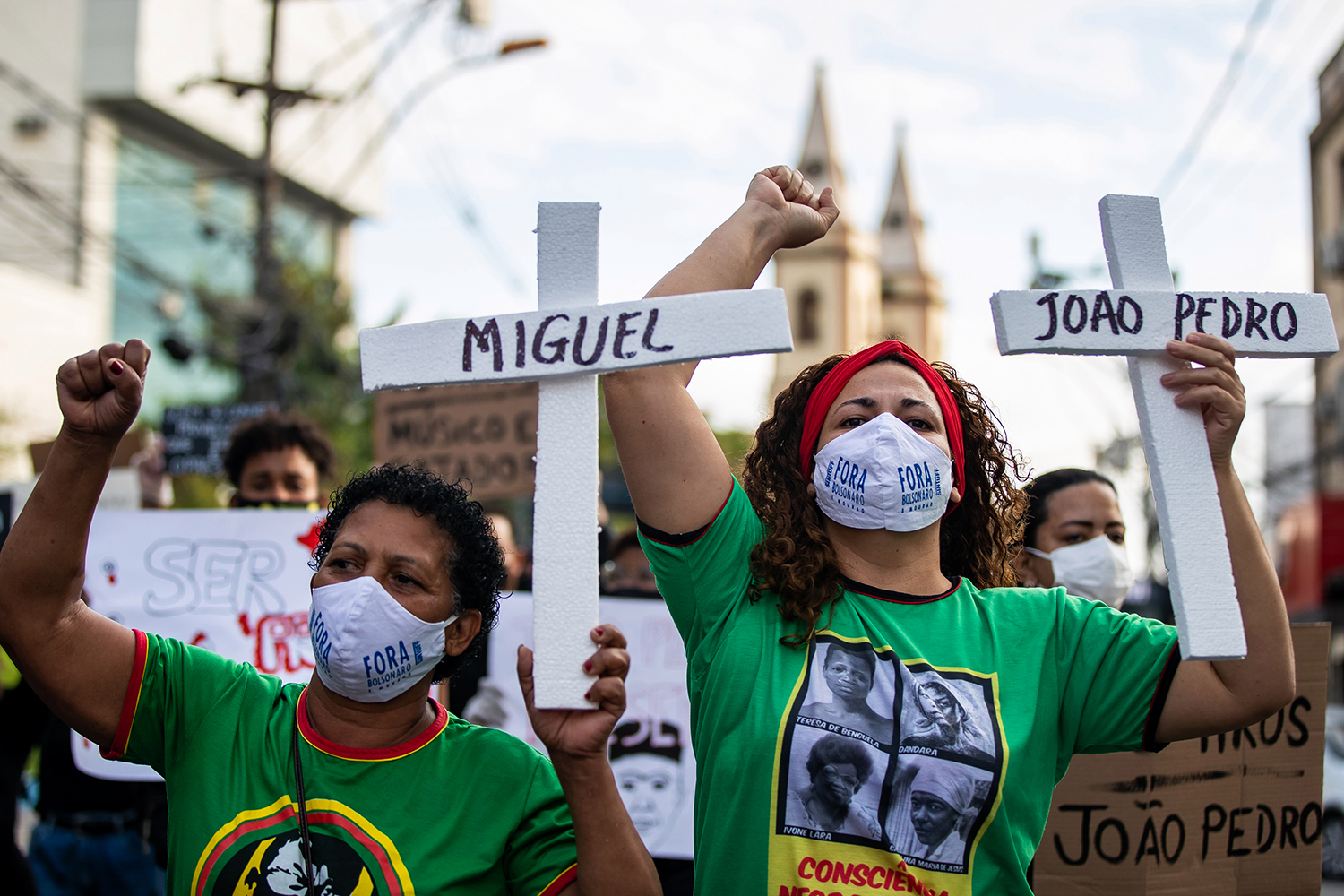 Black Lives Matter Protest in Sao Goncalo Amidst the Coronavirus (COVID - 19) Pandemic