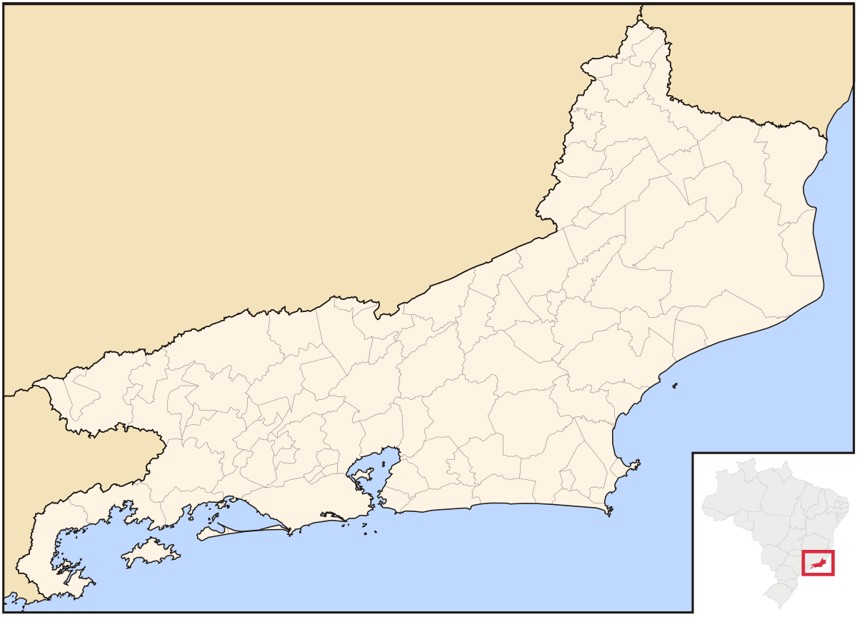 Map of the State of Rio de Janeiro.