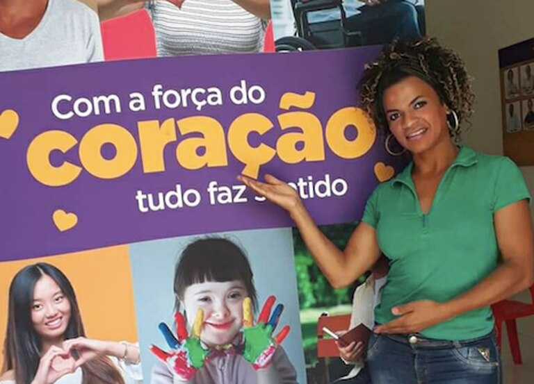 Aghata Ferreira, 37 years old, is running for a position as city councilor in the city of Criciúma, in Santa Catarina.