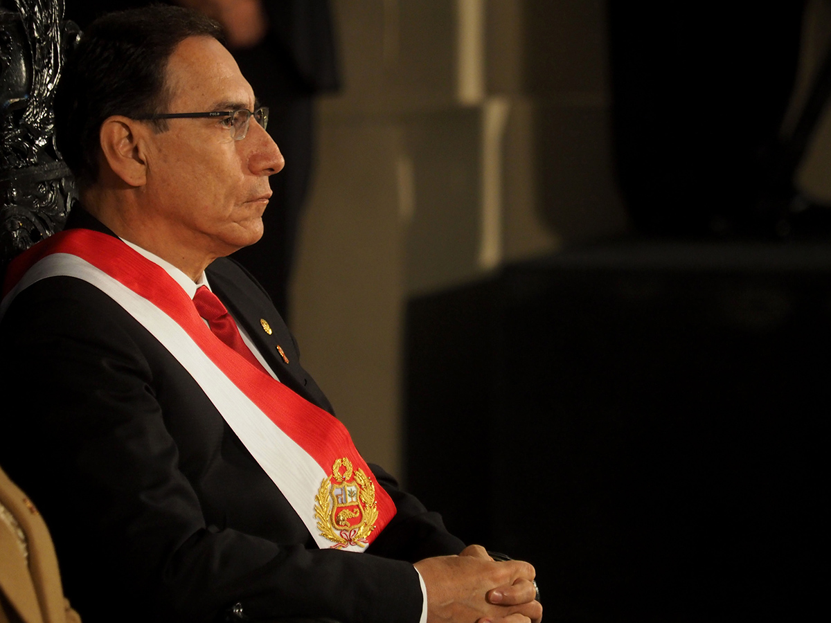 Martín Vizcarra, President of Peru, participates in the Te