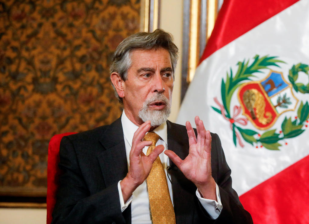 Peru's interim President Francisco Sagasti.