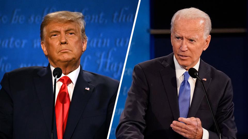 US President Donald Trump (left) and Democrat presidential candidate Joe Biden (right).