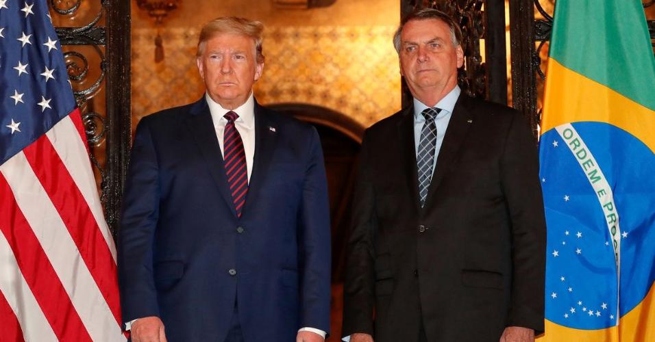 US President Donald Trump (left) and Brazilian President Jair Bolsonaro (right).