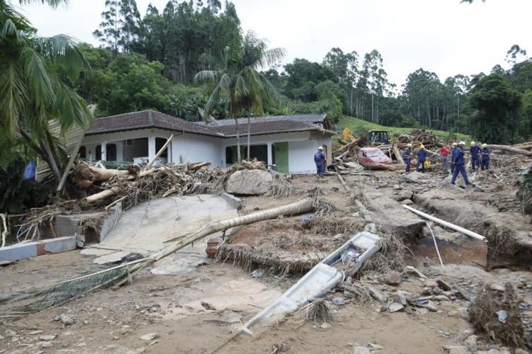 At least 12 people died Thursday, December 17th, in floods and landslides sparked by heavy rains in Presidente Getulio, a town in southern Brazil's Santa Catarina state, bordering Argentina, state officials said.