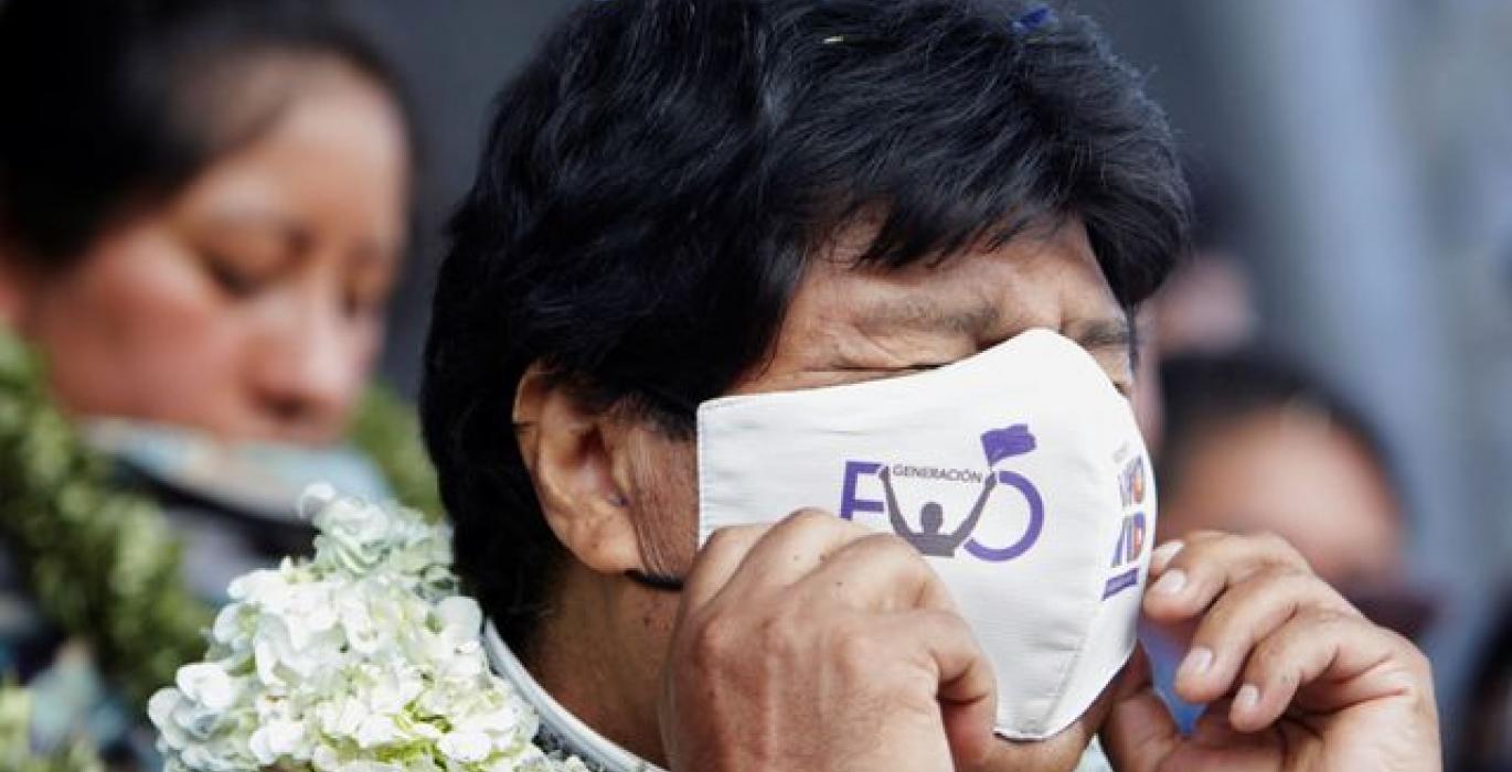 Former Bolivian President Evo Morales tested positive for the coronavirus and is getting treatment to combat symptoms, according to a statement issued by his office late on Tuesday, January 12th.