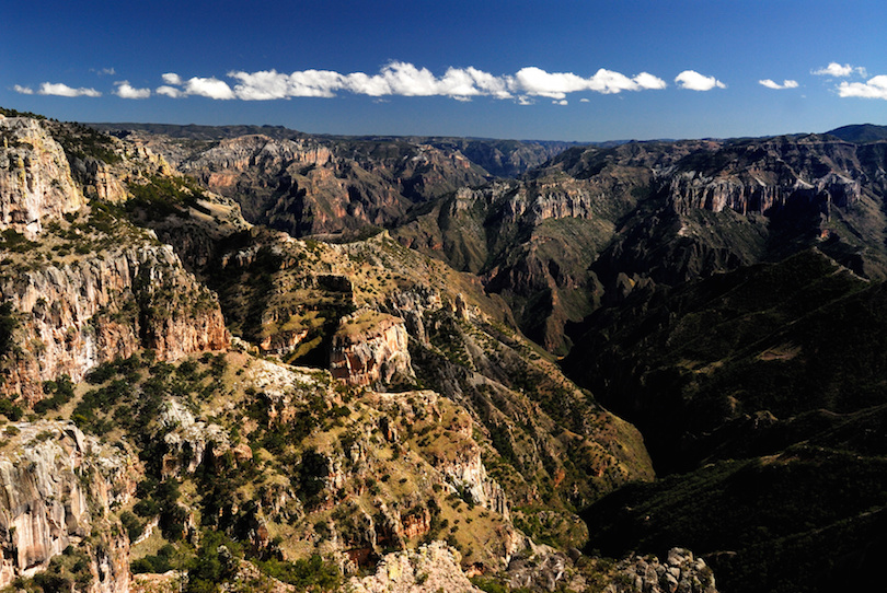 The Copper Canyon is in fact a network of canyons which together are several times larger than the Grand Canyon. The most popular way to explore the Copper Canyon is on the “Chihuahua al Pacifico” Railway. 