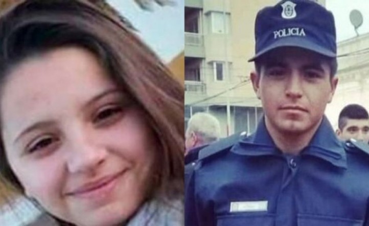 Ursula Bahillo,19, killed with at least ten stabs by ex-partner and policeman Matías Ezequiel Martínez, 25. (`Photo internet reproduction)