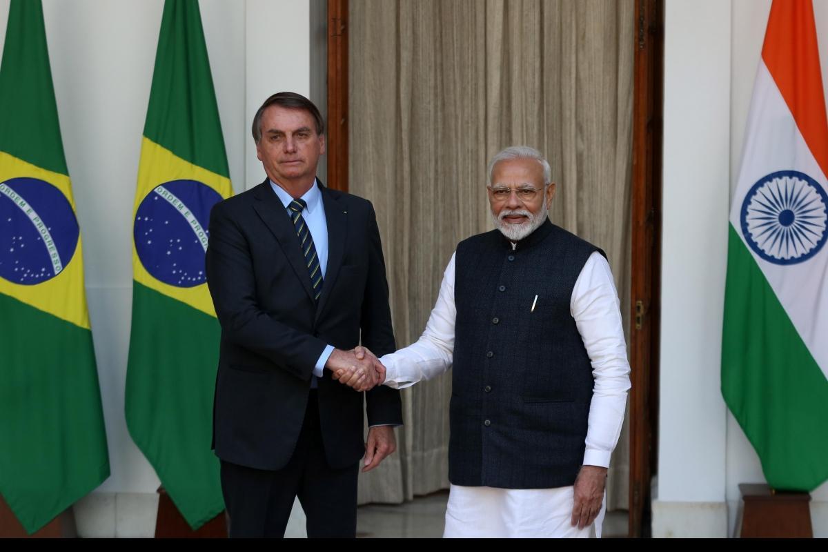 President Jair Bolsonaro and Prime Minister Narendra Modi. (Photo internet reproduction)